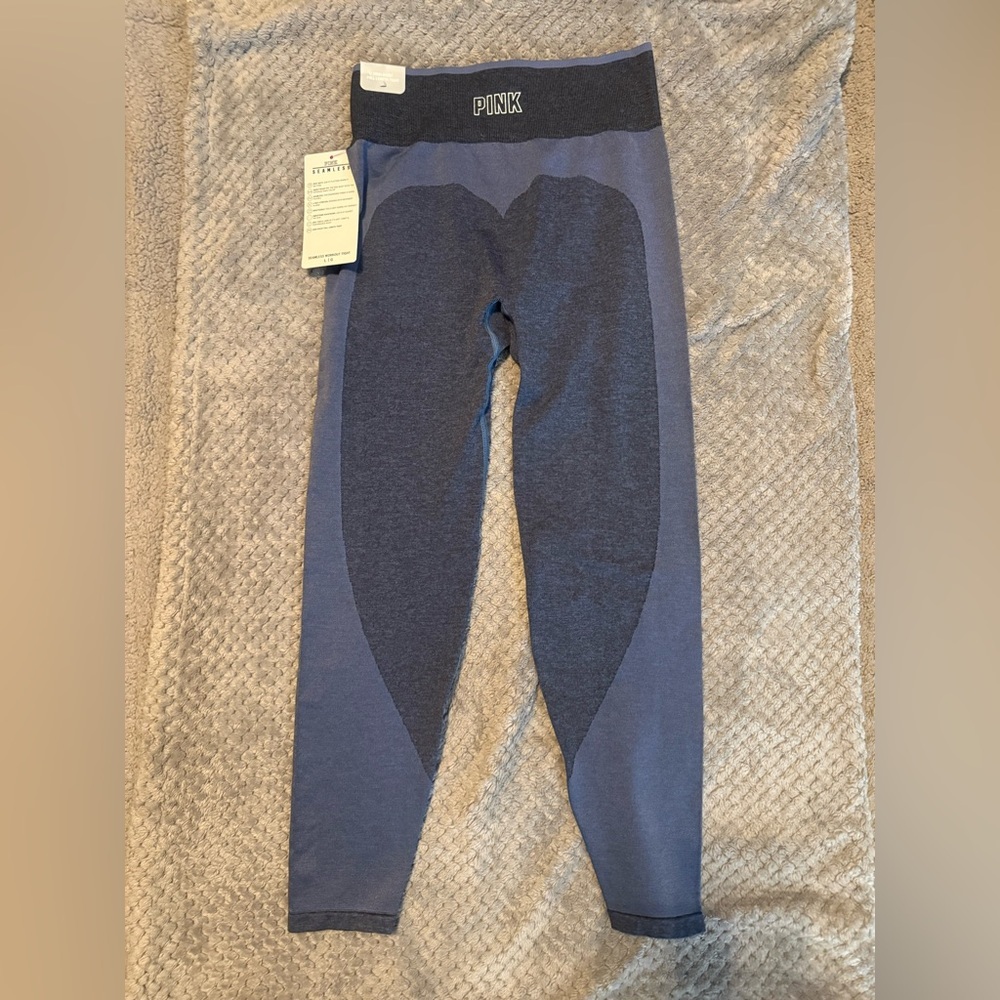 💙 **Victoria’s Secret PINK Seamless High Waist Workout Tights**  Size **Large - Picture 6 of 6